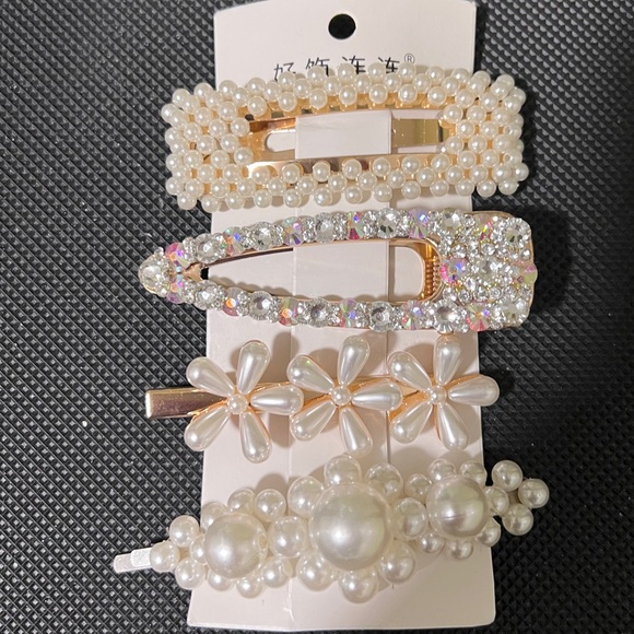 Pearl hair clips set - Picture 1 of 2